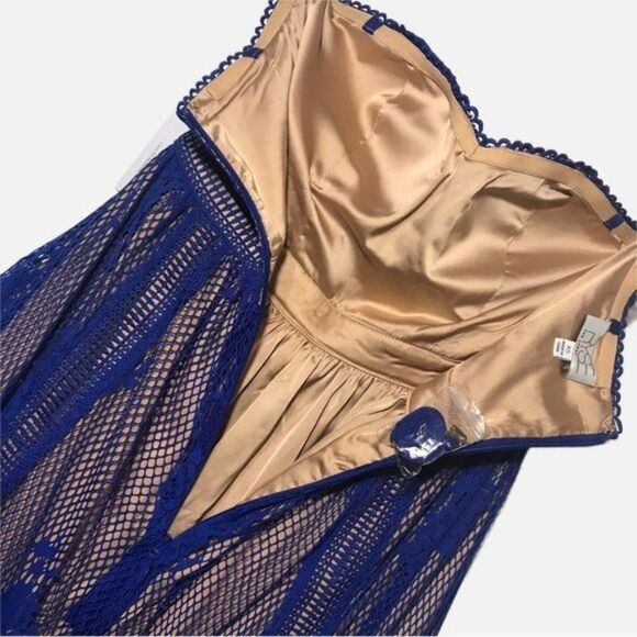 RYSE THE LABEL Strapless Sweetheart Floral Lace Flirty A-Line Mini Dress Size XS - Picture 6 of 10